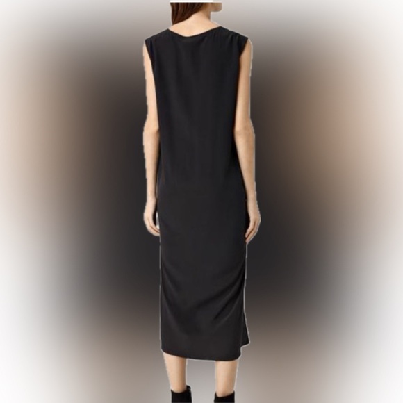 ALLSAINTS Riviera Leo Dress Animal Print Knotted Asymmetrical Sleeveless Grunge - Picture 2 of 15